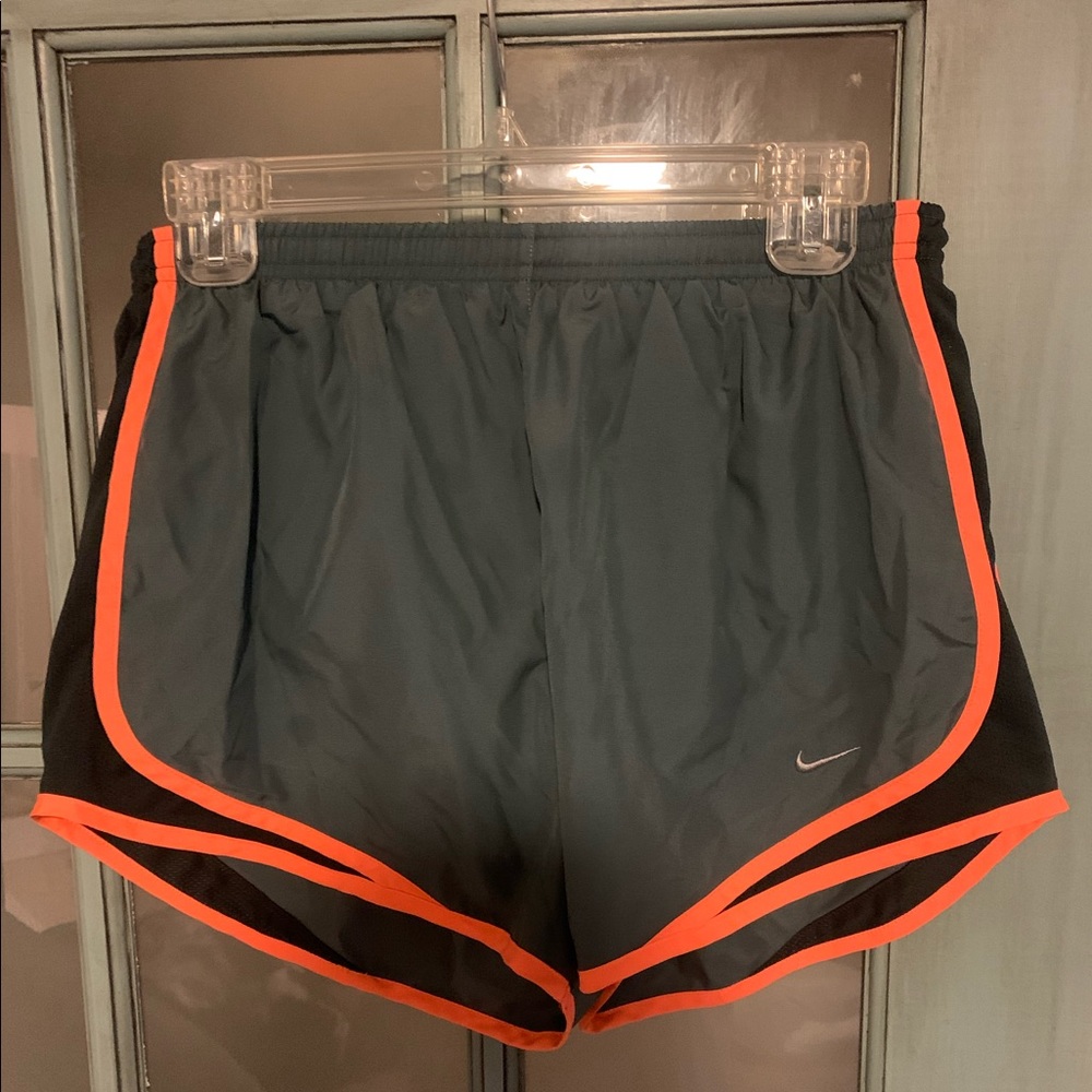 Gray/Orange/Black Nike running shorts